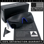 Polarized 80s Mens Flat Top Bold Shield Lens Rimless Skeleton Arm Sunglasses