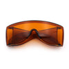 Iconic Classic Oversized Amber Blue Light Glare Blocker Night Driving Fit Over Sunglasses
