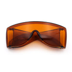Iconic Classic Oversized Amber Blue Light Glare Blocker Night Driving Fit Over Sunglasses