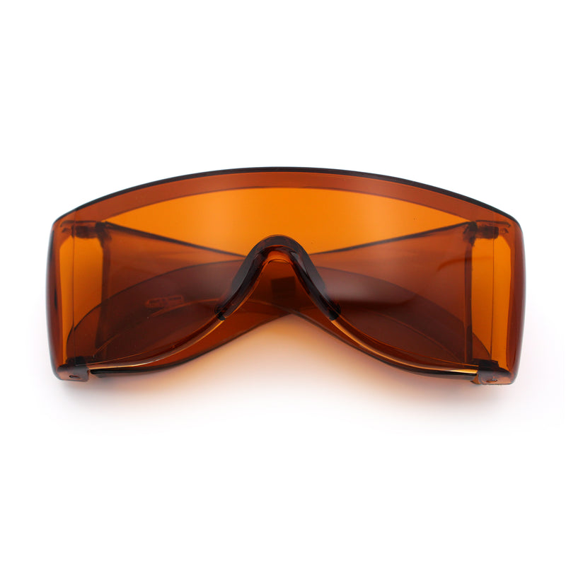 Iconic Classic Oversized Amber Blue Light Glare Blocker Night Driving Fit Over Sunglasses