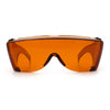 Iconic Classic Oversized Amber Blue Light Glare Blocker Night Driving Fit Over Sunglasses