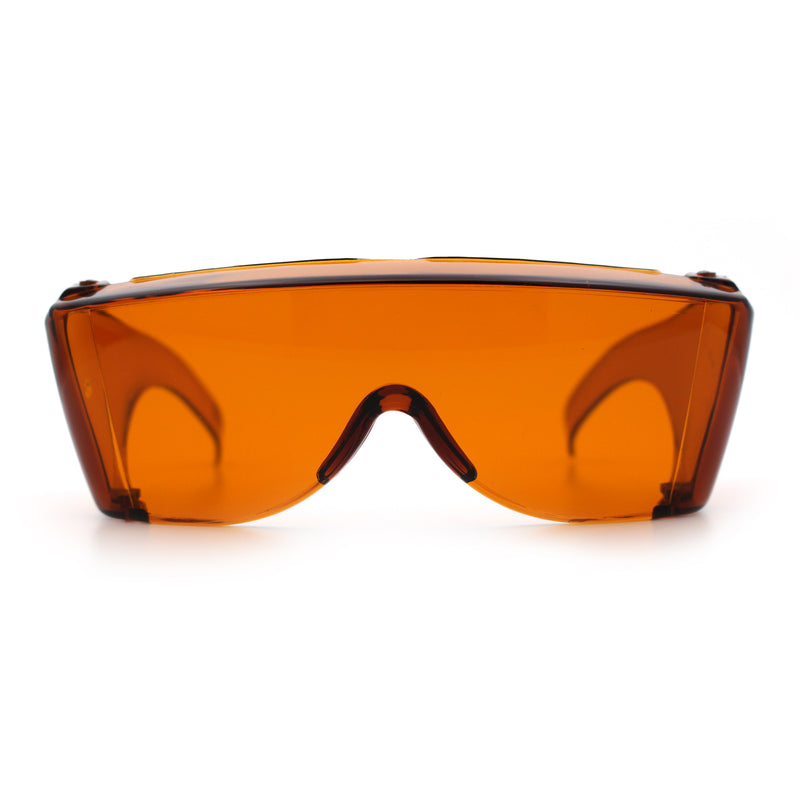 Iconic Classic Oversized Amber Blue Light Glare Blocker Night Driving Fit Over Sunglasses