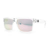 Mens Classic Suburb Urban Rectangular Sport Horn Rim Plastic Sunglasses