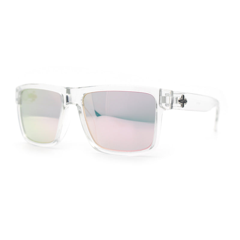 Mens Classic Suburb Urban Rectangular Sport Horn Rim Plastic Sunglasses