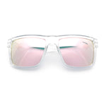Mens Classic Suburb Urban Rectangular Sport Horn Rim Plastic Sunglasses