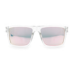 Mens Classic Suburb Urban Rectangular Sport Horn Rim Plastic Sunglasses