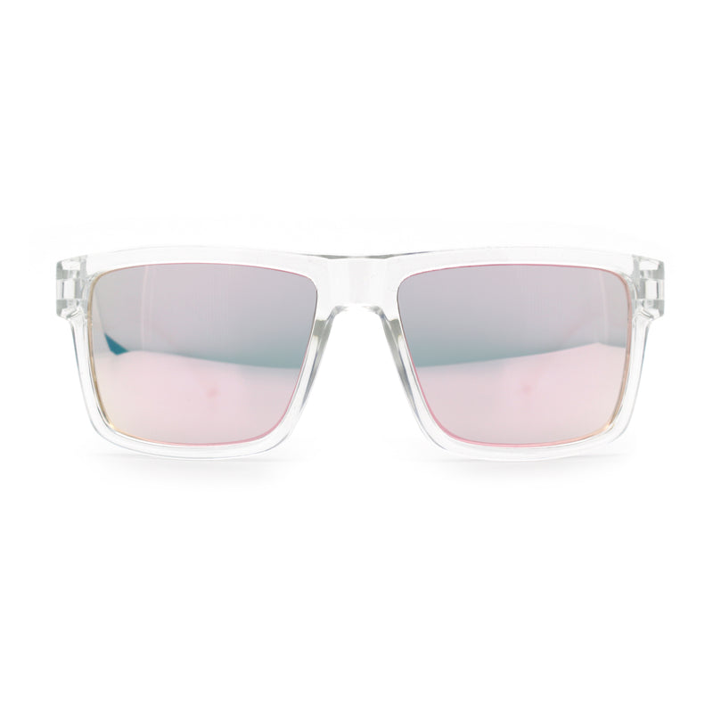 Mens Classic Suburb Urban Rectangular Sport Horn Rim Plastic Sunglasses