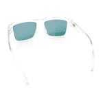 Mens Classic Suburb Urban Rectangular Sport Horn Rim Plastic Sunglasses