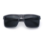 Mens Classic Suburb Urban Rectangular Sport Horn Rim Plastic Sunglasses