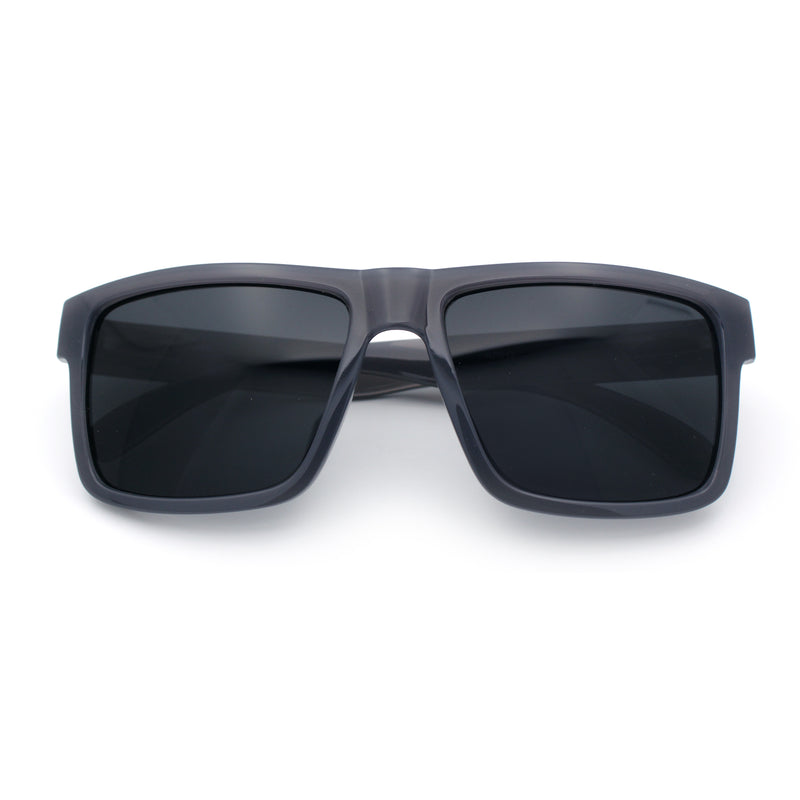 Mens Classic Suburb Urban Rectangular Sport Horn Rim Plastic Sunglasses