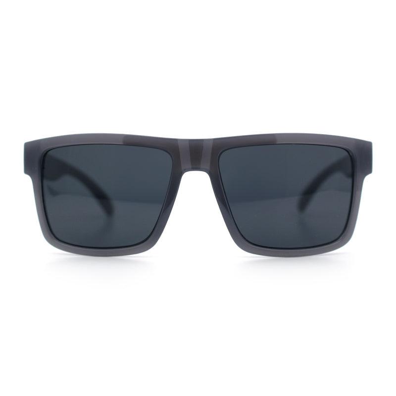 Mens Classic Suburb Urban Rectangular Sport Horn Rim Plastic Sunglasses