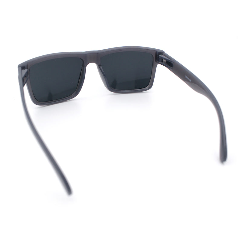 Mens Classic Suburb Urban Rectangular Sport Horn Rim Plastic Sunglasses