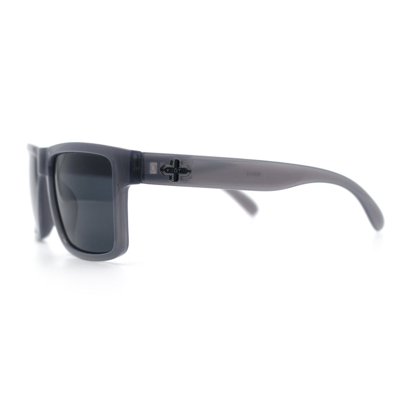 Mens Classic Suburb Urban Rectangular Sport Horn Rim Plastic Sunglasses