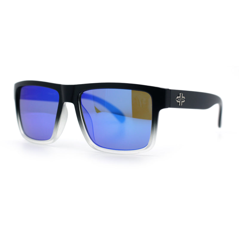 Mens Classic Suburb Urban Rectangular Sport Horn Rim Plastic Sunglasses
