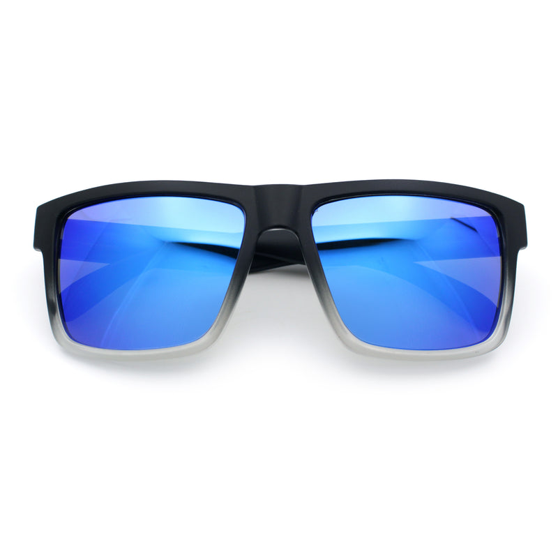 Mens Classic Suburb Urban Rectangular Sport Horn Rim Plastic Sunglasses