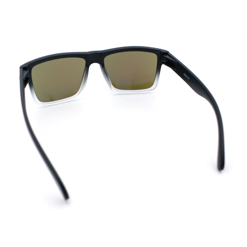Mens Classic Suburb Urban Rectangular Sport Horn Rim Plastic Sunglasses
