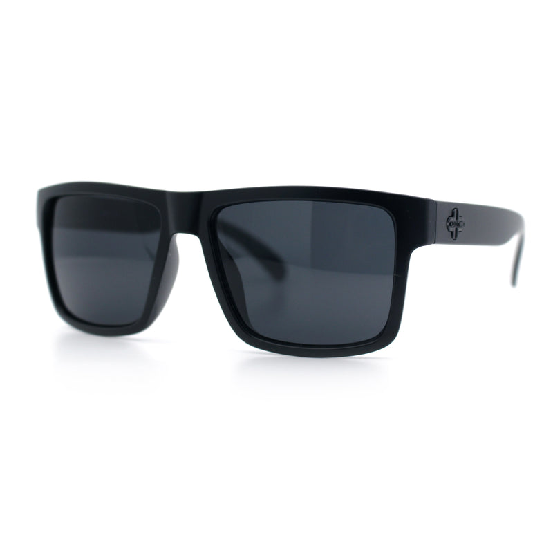 Mens Classic Suburb Urban Rectangular Sport Horn Rim Plastic Sunglasses