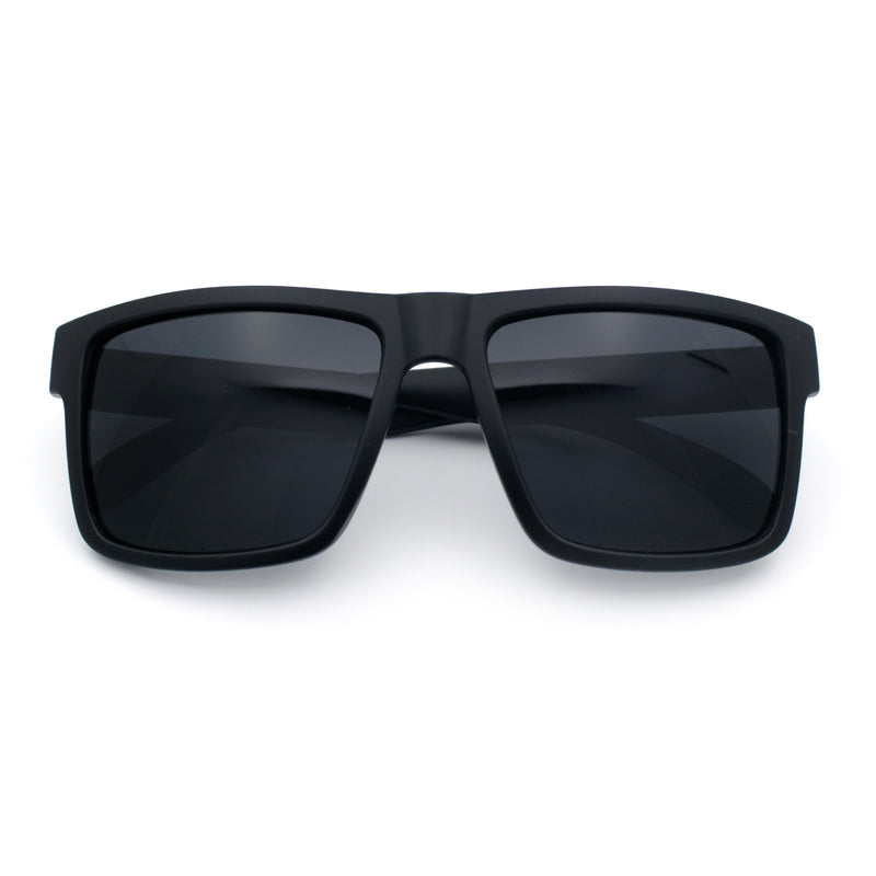 Mens Classic Suburb Urban Rectangular Sport Horn Rim Plastic Sunglasses