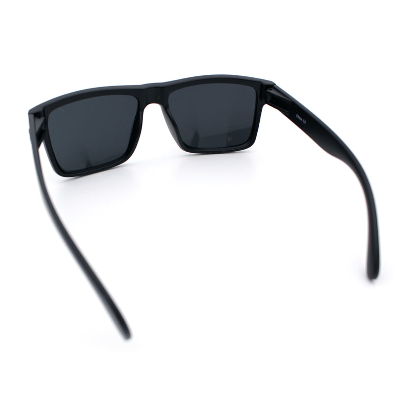 Mens Classic Suburb Urban Rectangular Sport Horn Rim Plastic Sunglasses