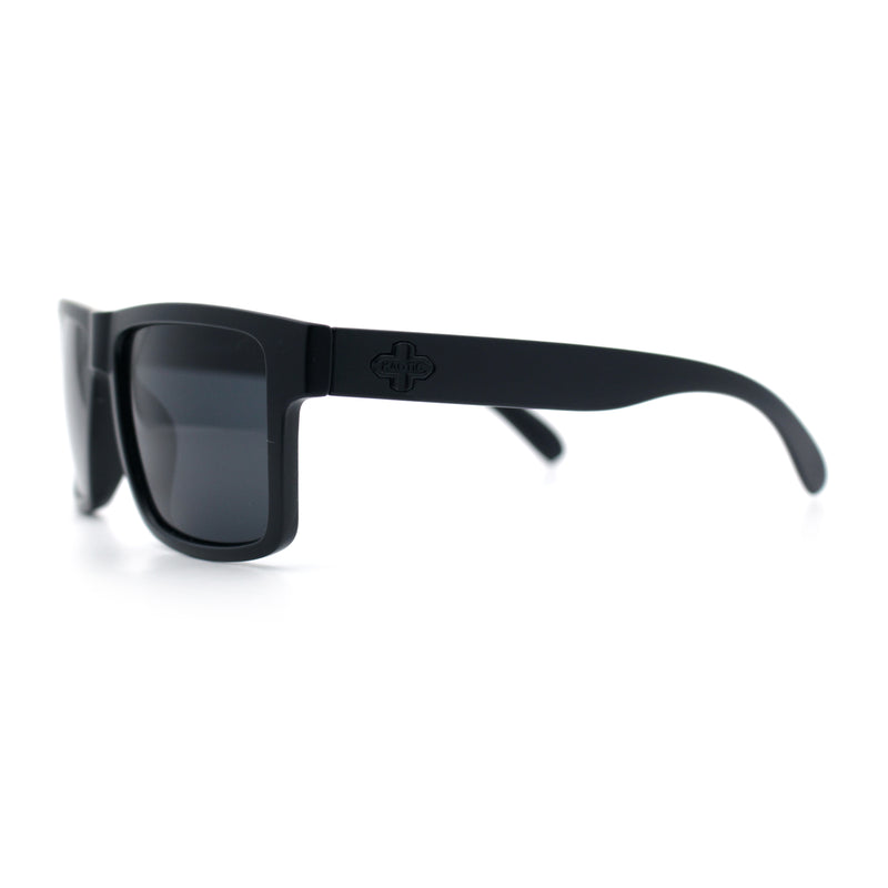 Mens Classic Suburb Urban Rectangular Sport Horn Rim Plastic Sunglasses