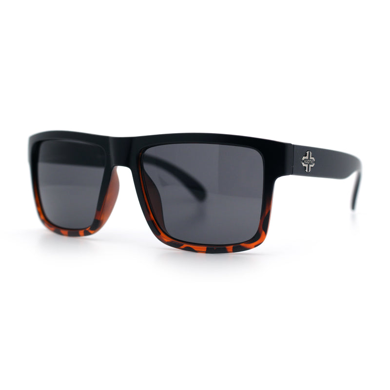 Mens Classic Suburb Urban Rectangular Sport Horn Rim Plastic Sunglasses