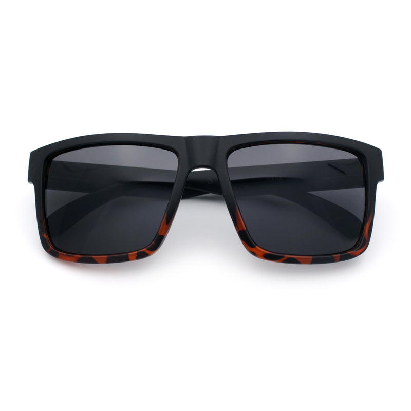 Mens Classic Suburb Urban Rectangular Sport Horn Rim Plastic Sunglasses