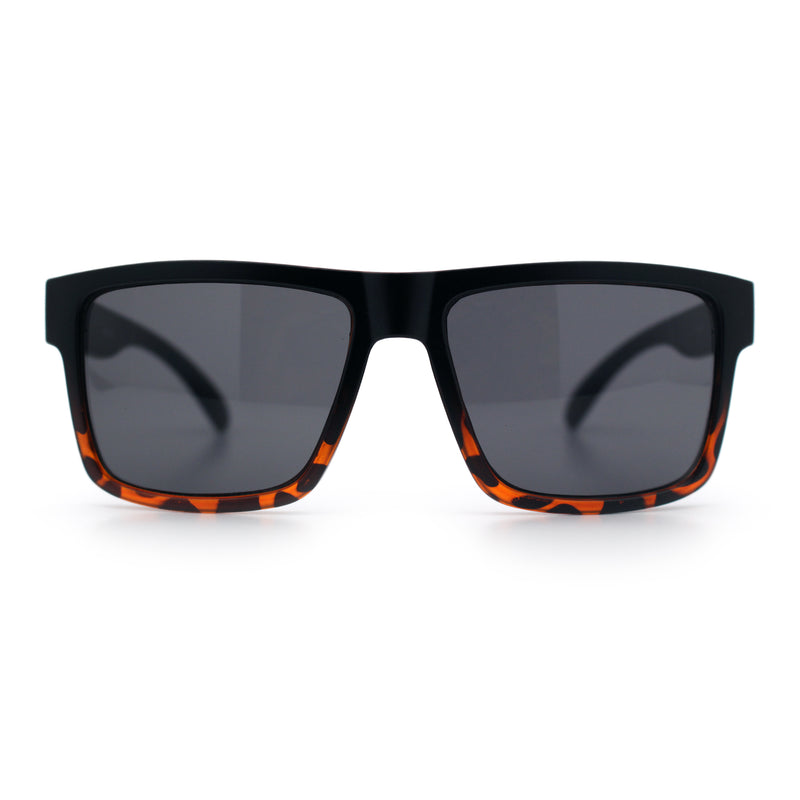 Mens Classic Suburb Urban Rectangular Sport Horn Rim Plastic Sunglasses