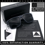 Mens Classic Suburb Urban Rectangular Sport Horn Rim Plastic Sunglasses