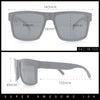 Mens Classic Suburb Urban Rectangular Sport Horn Rim Plastic Sunglasses