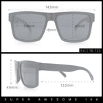 Mens Classic Suburb Urban Rectangular Sport Horn Rim Plastic Sunglasses