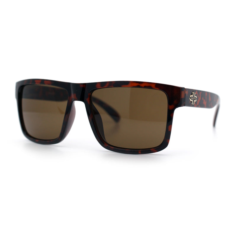 Mens Classic Suburb Urban Rectangular Sport Horn Rim Plastic Sunglasses