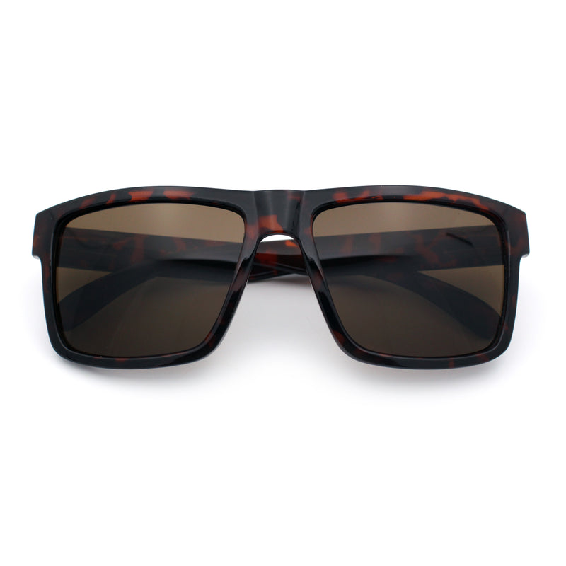 Mens Classic Suburb Urban Rectangular Sport Horn Rim Plastic Sunglasses