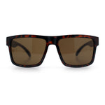 Mens Classic Suburb Urban Rectangular Sport Horn Rim Plastic Sunglasses