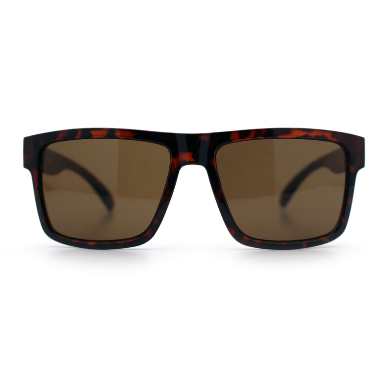 Mens Classic Suburb Urban Rectangular Sport Horn Rim Plastic Sunglasses