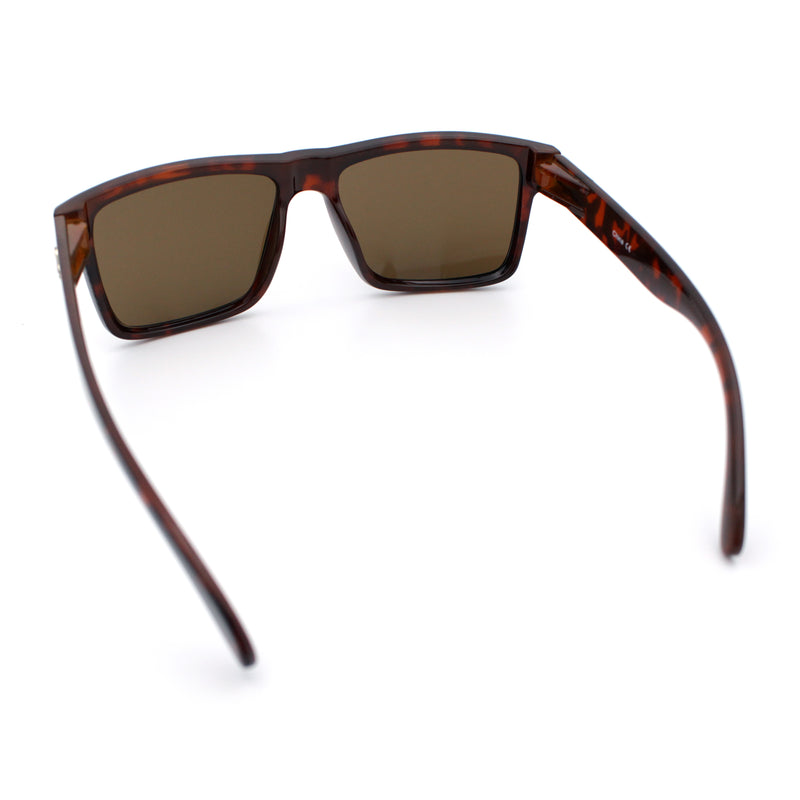 Mens Classic Suburb Urban Rectangular Sport Horn Rim Plastic Sunglasses