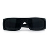 Mens Skull Wing Squared Narrow Rectangle 90s Mad Dog Biker Shade Sunglasses