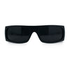 Mens Skull Wing Squared Narrow Rectangle 90s Mad Dog Biker Shade Sunglasses