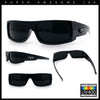 Mens Skull Wing Squared Narrow Rectangle 90s Mad Dog Biker Shade Sunglasses
