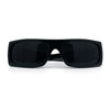 Mens Skull Wing Squared Narrow Rectangle 90s Mad Dog Biker Shade Sunglasses