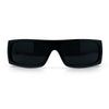 Mens Skull Wing Squared Narrow Rectangle 90s Mad Dog Biker Shade Sunglasses