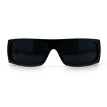 Mens Skull Wing Squared Narrow Rectangle 90s Mad Dog Biker Shade Sunglasses