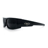 Mens Skull Wing Squared Narrow Rectangle 90s Mad Dog Biker Shade Sunglasses