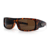Mens Skull Wing Squared Narrow Rectangle 90s Mad Dog Biker Shade Sunglasses