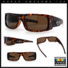 Mens Skull Wing Squared Narrow Rectangle 90s Mad Dog Biker Shade Sunglasses