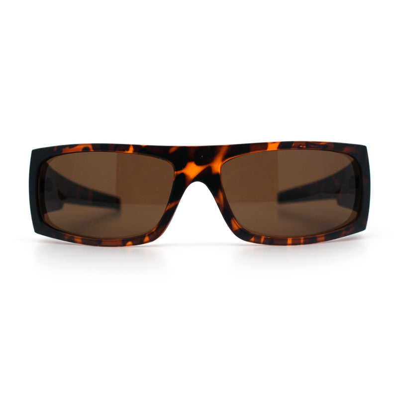 Mens Skull Wing Squared Narrow Rectangle 90s Mad Dog Biker Shade Sunglasses