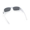 Mens Skull Wing Squared Narrow Rectangle 90s Mad Dog Biker Shade Sunglasses