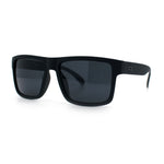 Mens Iconic Horn Rim Oversized Rectangle Urban Plastic Sunglasses