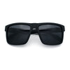 Mens Iconic Horn Rim Oversized Rectangle Urban Plastic Sunglasses