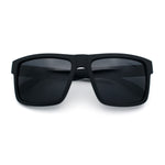 Mens Iconic Horn Rim Oversized Rectangle Urban Plastic Sunglasses