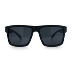 Mens Iconic Horn Rim Oversized Rectangle Urban Plastic Sunglasses